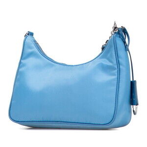 Prada Triangle Bag Logo Handbag Plate Nylon Shoulder Edition Re Blue